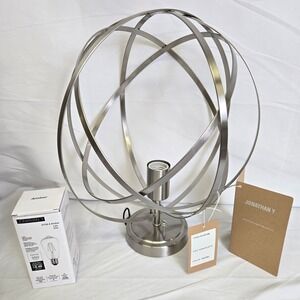 Jonathan Y Alma 13"‎ Wide LED Semi-Flush Ceiling Fixture, Nickel, JYL9514B